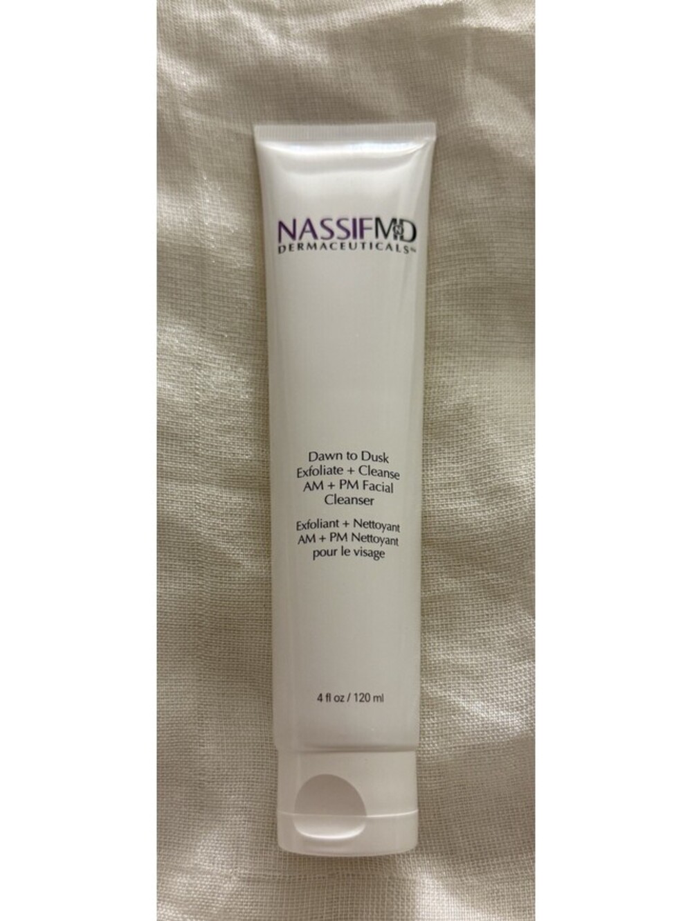 NassifMD Dawn to Dusk Exfoliate + Cleanse AM PM Facial Cleanser 4 oz NEW